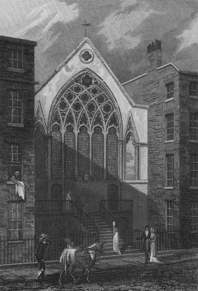 Şapel, Ely Place (gravür) by John Preston Neale