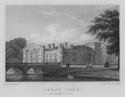 Deene Park, Northamptonshire (gravür) by John Preston Neale
