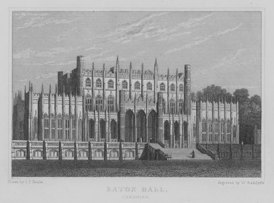 Eaton Hall, Cheshire (gravür) by John Preston Neale