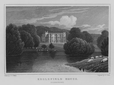 Englefield Evi, Berkshire (gravür) by John Preston Neale