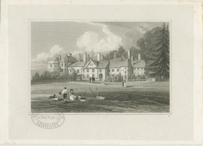 Hagley Hall: gravür, nd [1780-1847] by John Preston Neale