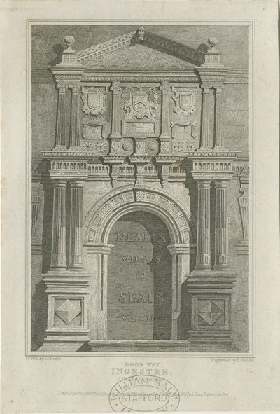 Ingestre Salonu - Giriş: gravür, nd [c 1821] (baskı) by John Preston Neale