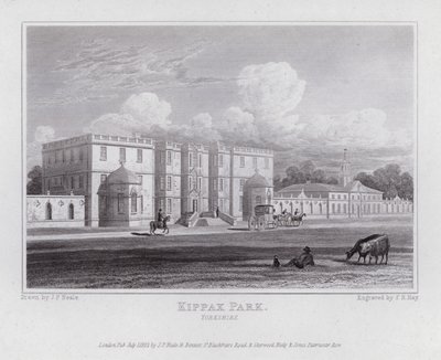 Kippax Parkı, Yorkshire (gravür) by John Preston Neale