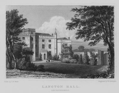 Langton Hall, Leicestershire (gravür) by John Preston Neale
