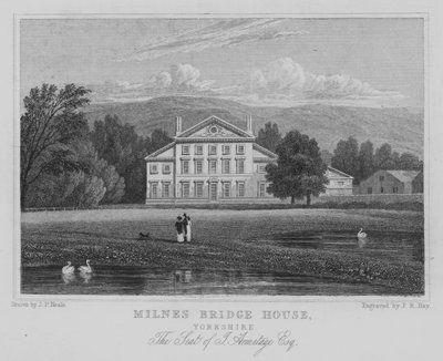 Milnes Bridge House, Yorkshire, The Seat of J Armitage, Esquire (gravür) by John Preston Neale