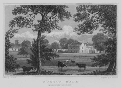 Norton Hall, Northamptonshire (gravür) by John Preston Neale