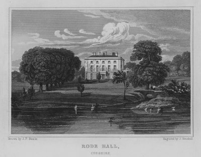 Rode Hall, Cheshire (gravür) by John Preston Neale