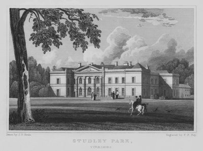 Studley Park, Yorkshire (gravür) by John Preston Neale
