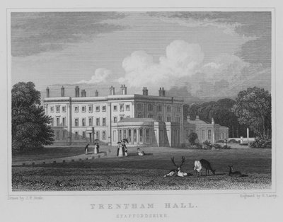 Trentham Hall, Staffordshire (gravür) by John Preston Neale