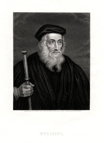 John Wycliffe, İngiliz ilahiyatçı, 19. yüzyıl by J. Posselwhite