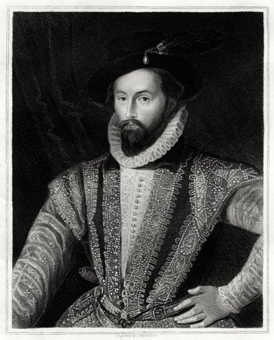 Sir Walter Raleigh, 1860 by J. Posselwhite