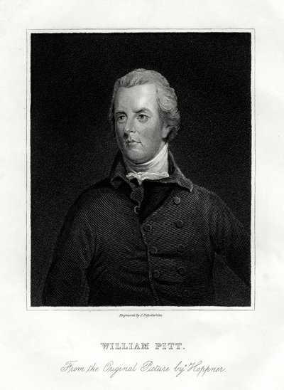 Genç William Pitt, İngiliz devlet adamı, 19. yüzyıl by J. Posselwhite
