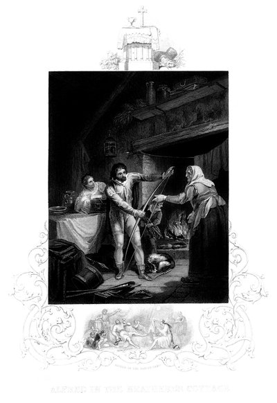 Neatherds Kulübesindeki Büyük Alfred, MS 9. yüzyıl, 1880 by J. Rogers