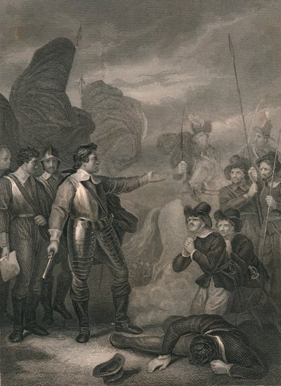 Cromwell Ordudaki İsyanı Bastırıyor, c1640