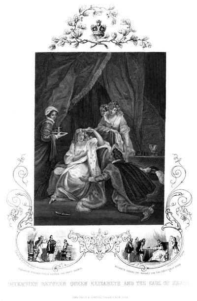 Kraliçe Elizabeth ve Essex Kontu arasındaki röportaj, 19. yüzyıl. by J. Rogers