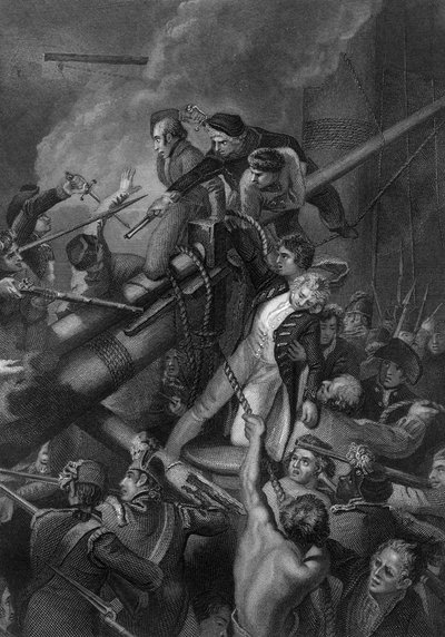 Kaptan Faulknor'un ölümü, 1795 c1857 by J. Rogers