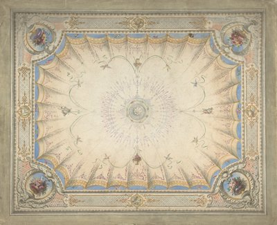 Boudoir için Tavan Tasarımı, Ardgowan, yaklaşık. 1868. by J. S. Pearse.