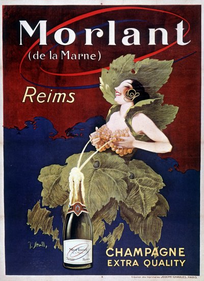 Champagne Morlant için poster, J. Stall, 20. yüzyıl by J. Stall
