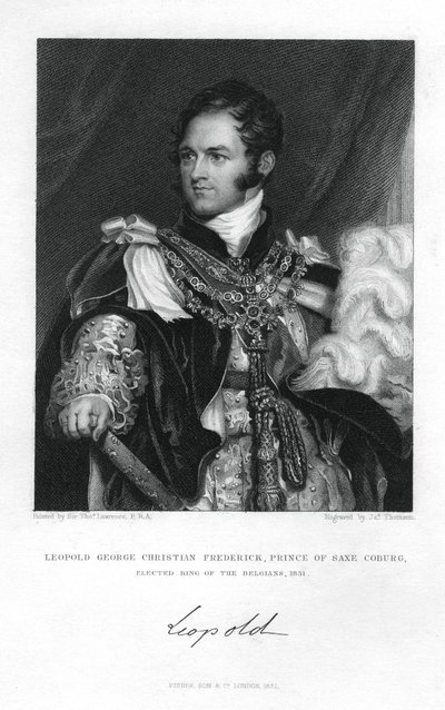 Saxe-Coburg-Saalfeld Prensi Leopold, 1831. by J. Thomson