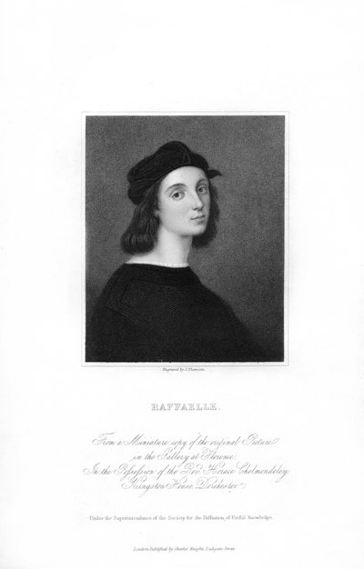 Raphael, İtalyan Rönesans sanatçısı, c1836. by J. Thomson