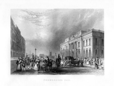 Fishmongers Hall, Londra, 19. yüzyıl. by J. Woods