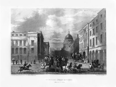 Genel Postane, Londra, 19. yüzyıl. by J. Woods