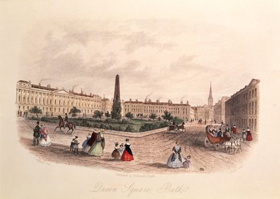 Kraliçe Meydanı, Banyo, J. Shury tarafından gravür, c.1840 by J. after Appleby
