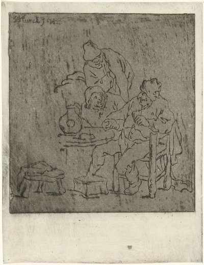 Bir masanın etrafında üç adam by Jabes Heenck