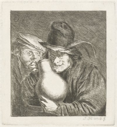 Bir sürahi ile iki çiftçi by Jabes Heenck