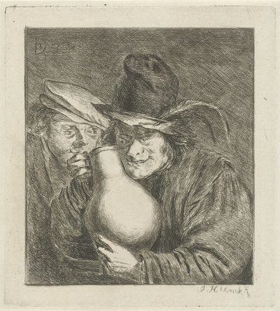 Bir sürahi ile iki çiftçi by Jabes Heenck