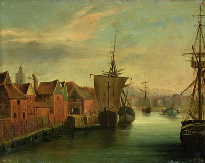 St. Catherines Quay, Ipswich, 1830 dolayları (tahta) by Jabez Hare