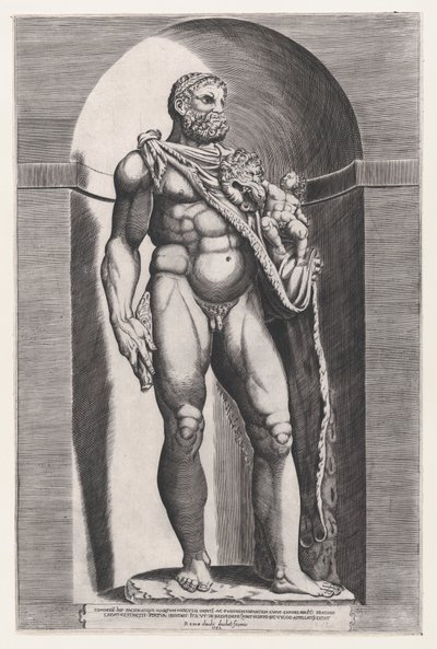 Roma ihtişamının aynası: Herkül olarak Emperor Commodus, 1582., 1582 by Jacob(us) Bos.