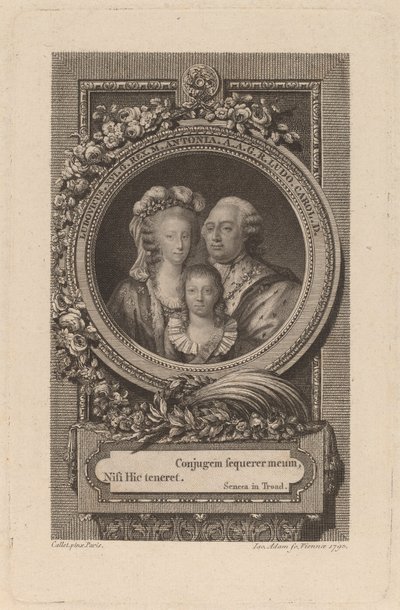 Louis XVI, Marie-Antoinette ve Louis-Charles, 1793. by Jacob Adam