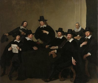 Nieuwe Zijds Yoksullara Açık Alanda Yardım Enstitüsü Regents Regents, Amsterdam, c 1650 by Jacob Adriaensz. Backer
