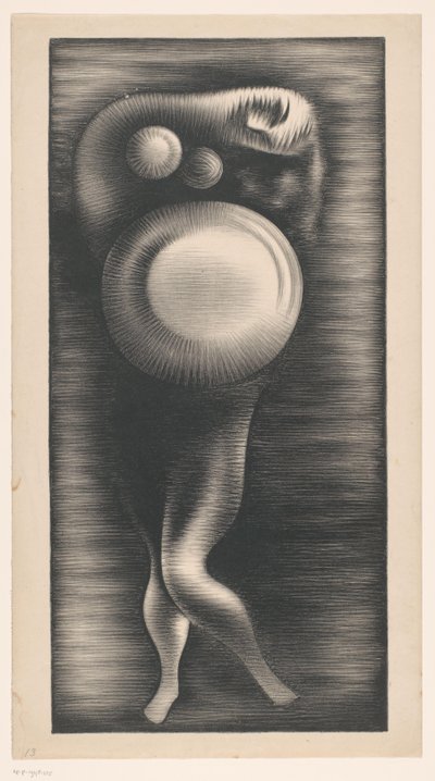 Üç daire ile deforme kadın vücudu by Jacob Bendien