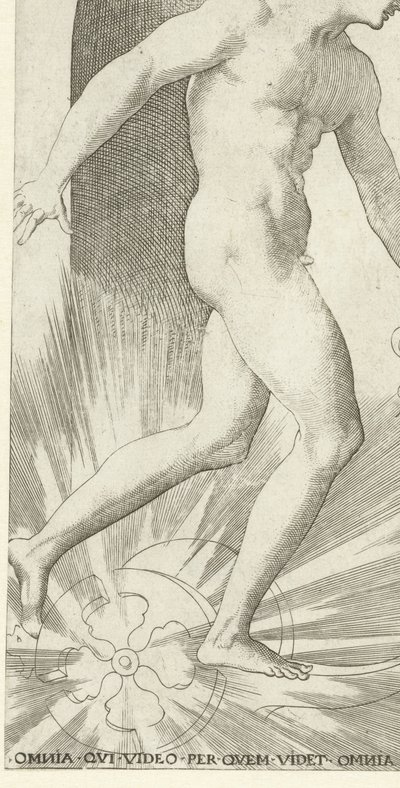 Apollo, bir araba üzerinde defne çelengi ile Tanrılar ve Tanrıçalar (serinin adı) by Jacob Binck