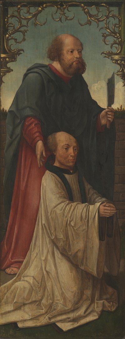 Aziz Matthias ve Bir Donör, Aziz Andrew ters, 152025 by Jacob Cornelisz. van Oostsanen
