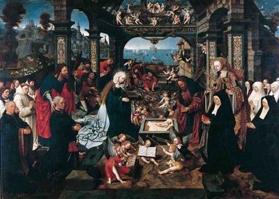 Boelen Ailesi ile İsa Çocuğunun Hayranlığı by Jacob Cornelisz van Oostsanen