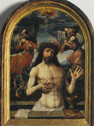 Acıların Adamı by Jacob Cornelisz van Oostsanen