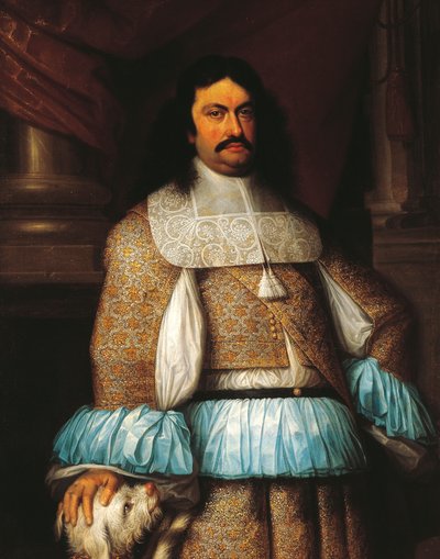 Ranuccio II Farnese#39;nin (1630-1694), Parma Dükü ve Piacenza ve Castro#39;nun portresi, Jacob Denys#39;in (1644-1708) tablosu, detay. by Jacob Denys