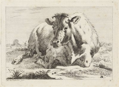 yalancı inek Çeşitli ustaların çizimlerinden sonra altı baskı (seri başlığı) by Jacob Elias van Varelen