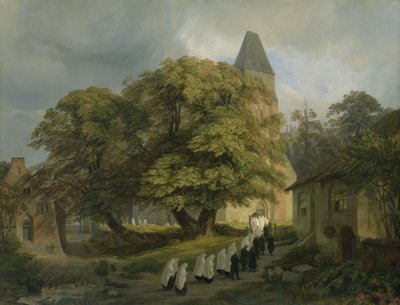 Elstorf Churchyard, Hamburg yakınlarında, 1837 by Jacob Gensler