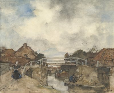 Hollanda Kanalı, Rijswijk, 19. yüzyılın ikinci yarısı. by Jacob Henricus Maris