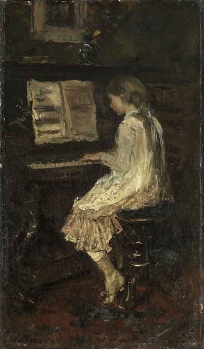 Piyanodaki Kız by Jacob Henricus or Hendricus Maris