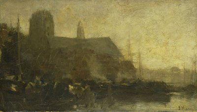 Dordrecht limanındaki gemiler by Jacob Henricus or Hendricus Maris