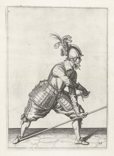 Mızrakla kılıç çeken asker, c.1600 by Jacob II de Gheyn