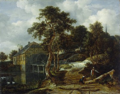 Su değirmeni ile manzara by Jacob van Ruisdael