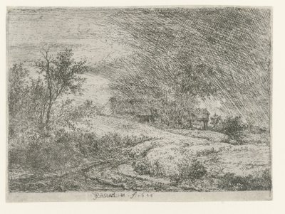 Bir çiftlik ile manzara by Jacob van Ruisdael