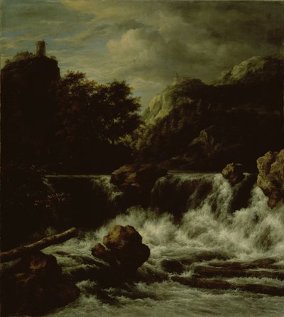 Şelale ile Dağlık Manzara by Jacob van Ruisdael