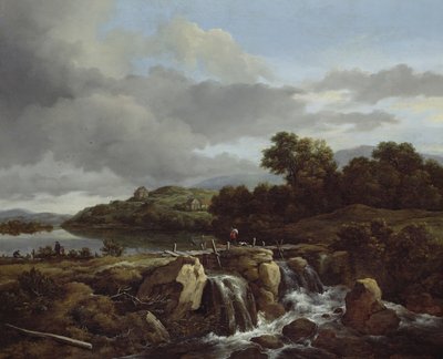 Cascade ile Peyzaj by Jacob van Ruisdael